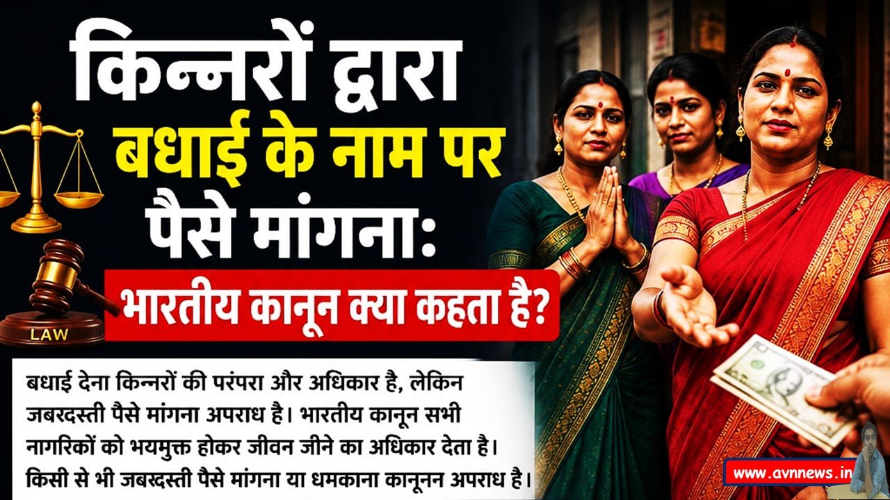 किन्नरों द्वारा बधाई के नाम पर पैसे मांगना